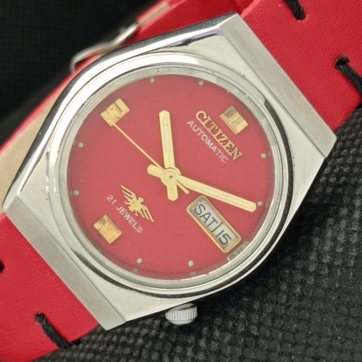 

Б/У винтажные мужские часы Citizen Automatic 8200 Japan Day/Date Red 606-a314539-2 SKU606-a314539