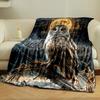 Moon Owl Branch Print Blanket bedroom Blanket for Livingroom Couch lunch break Soft throw for Friend's festival Gift