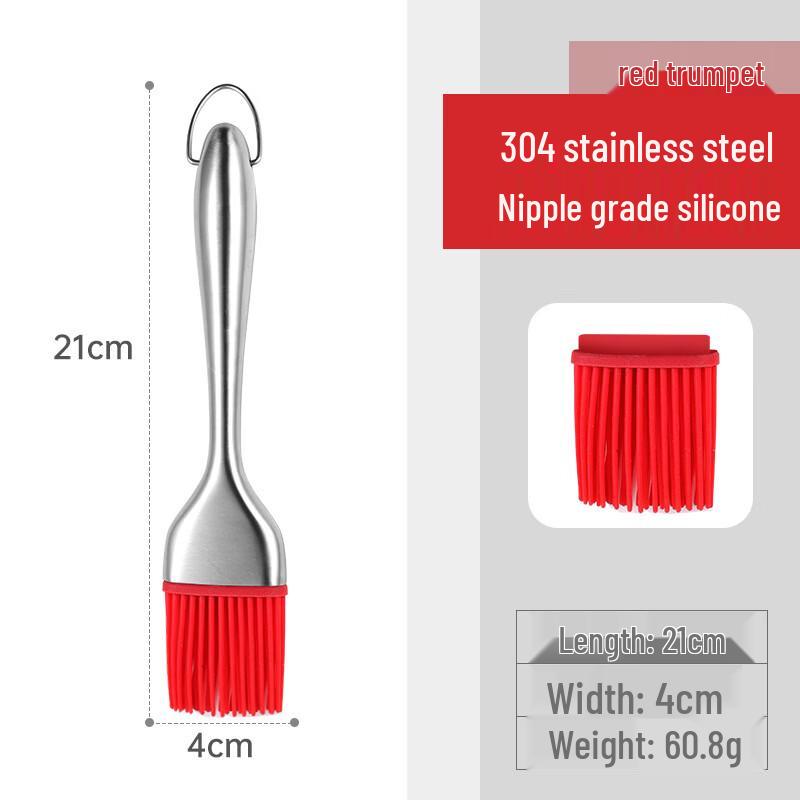 Stainless Steel Silicone Basting Brush Set