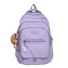 School bag simple large capacity solid color backpack female, junior high school student high school student college student campus wind backpack