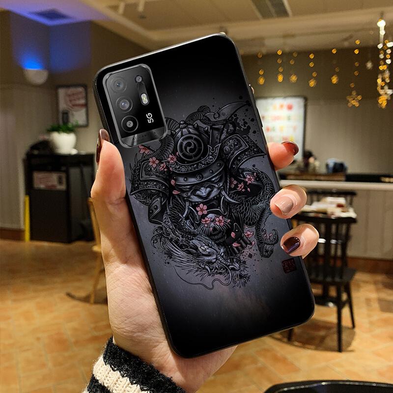 Samurai Phone Case for OPPO A54 A74 A94 A53S A9 A5 A15 A16 A91 A96 A76 Reno8 8Pro Reno2 Z