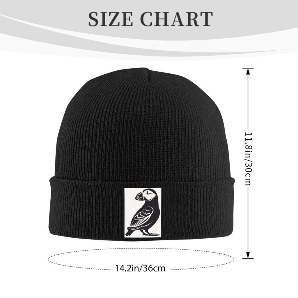 Puffin pták Teplá pletená čepice Módní baret Podzim Zima Venkovní kulichy Čepice pro Unisex dospělé