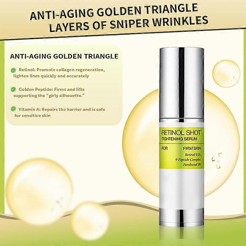 Retinol Shot Tightening Serum with Pure Vitamin A Retinol, Peptide, Pore Minimizer, Wrinkles & Fine Lines, Firmer Skin, Anti-Aging, Smoothing 30ml