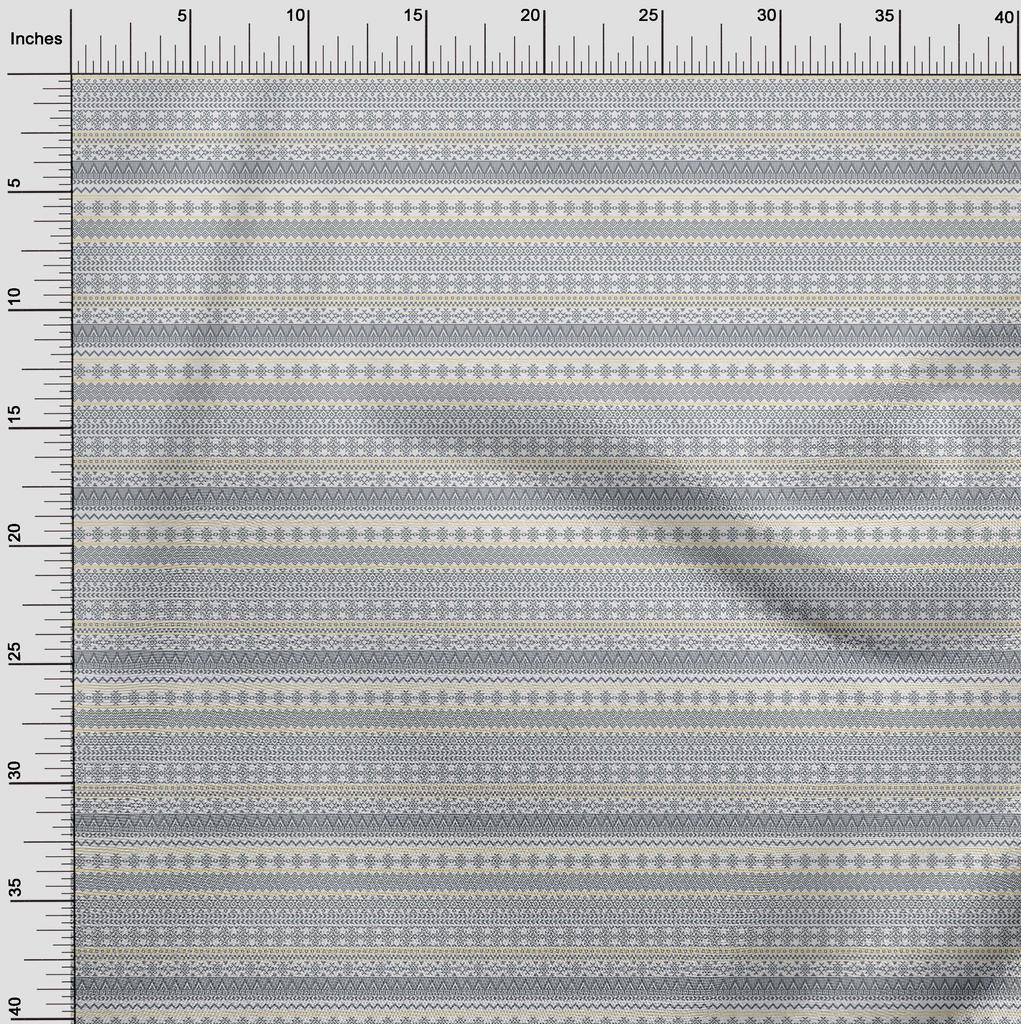 oneOone Cotton Flex Amethyst Fabric Aztec Tribal Sewing Fabric By The Yard Printed Diy Clothing Sewing Supplies 40 Inch