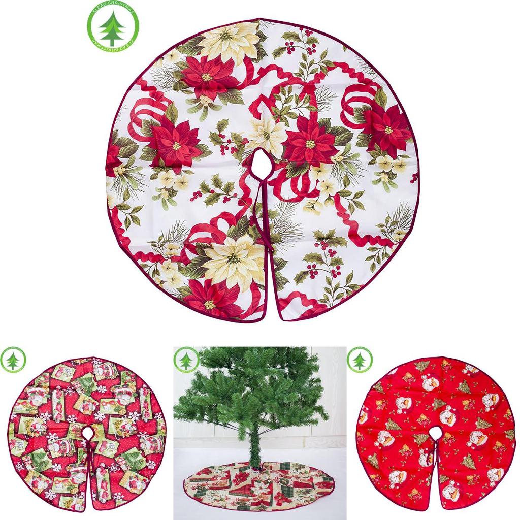 Snowman Santa Christmas Tree Skirt Decoration For Xmas Holiday Supplies Festival