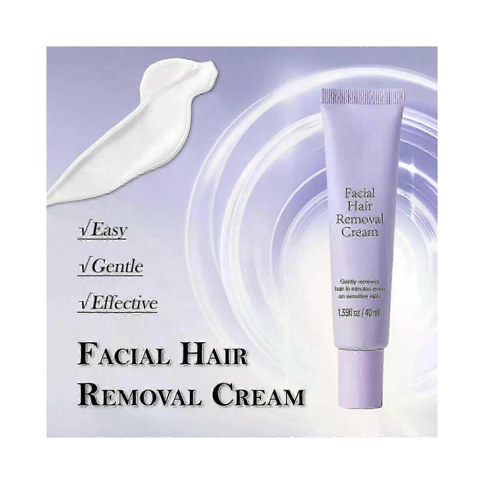 (3PCS)Facial Hair Removal Cream + Calming Serum, Hair Removal Epilator Cream for Sensitive Skin, Soothing Gentle Formula, Long-Lasting Results