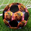AS Roma Size 5 Soccer Ball, Machine-Stitched PVC, Durable & High Bounce, All Ages Fit, Fan Merchandise, Matches & Outdoor Use.
