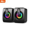 Niye For Computer Speakers PC Sound Box HIFI Stereo with LED Light Microphone USB Wired Desktop Gaming Wholesale Subwoofer Audio