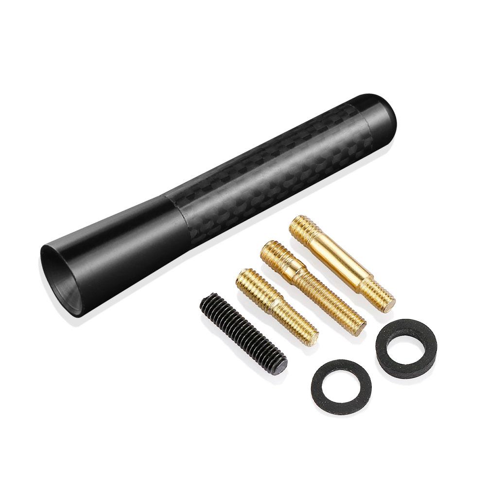8CM Stubby Mast Carbon Fiber Radio Antenna Aerial Enhanced Signal Antenna Auto Accessories For Smart Fortwo Forfour 453 451 450