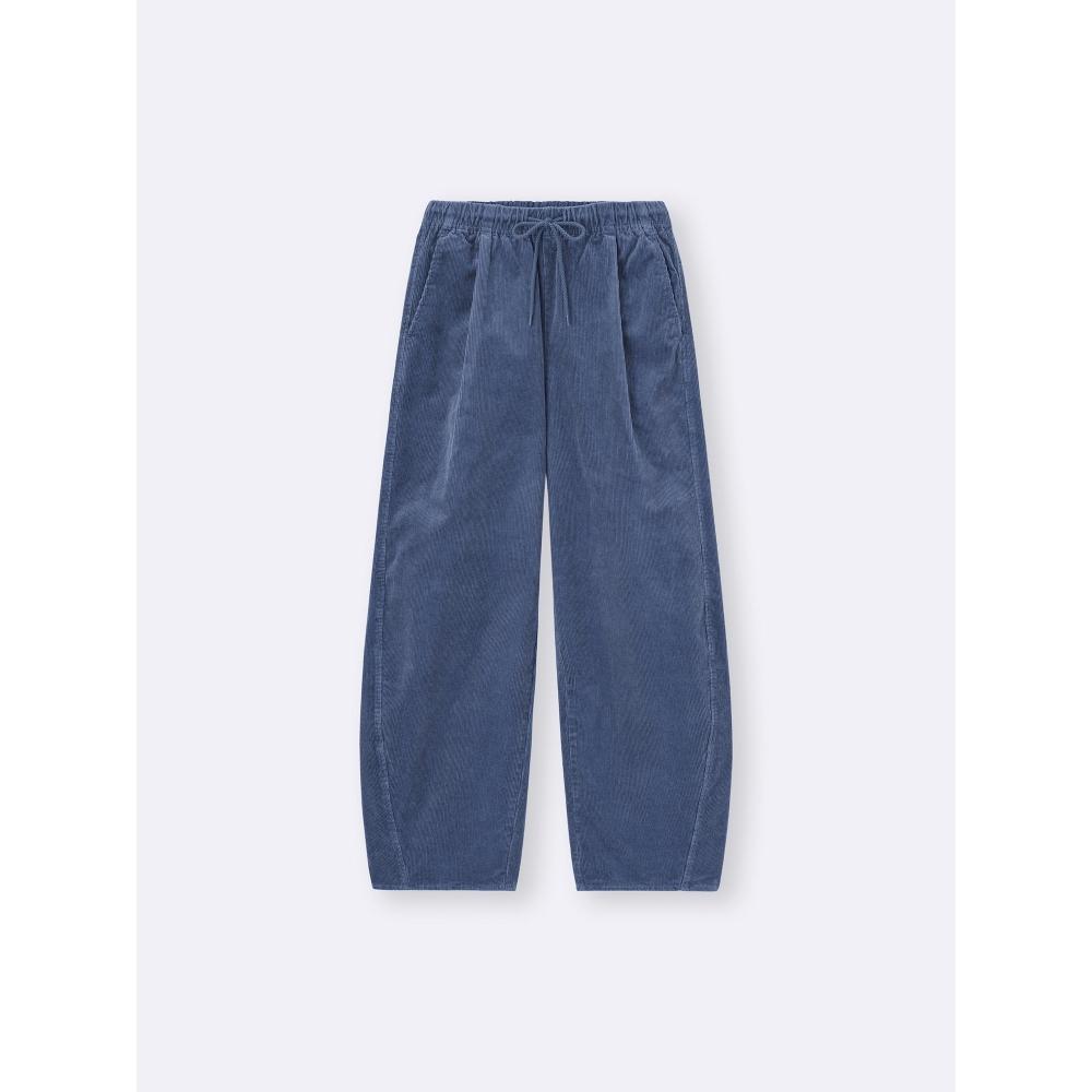 Gu Corduroy Barrel Leg Easy Pants