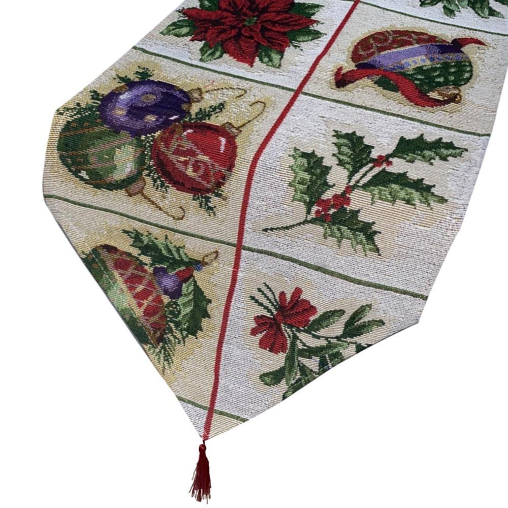 Snowman Themed Christmas Table Runner Cotton Tablecloth Holiday Dining Decor