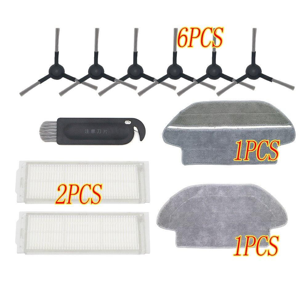 Main Brush Hepa Filter Side Brush Mop Cloth for Xiaomi Robot Vacuum Cleaner STYJ02YM Conga 3490 Viomi V2 PRO Filter V-RVCLM21B