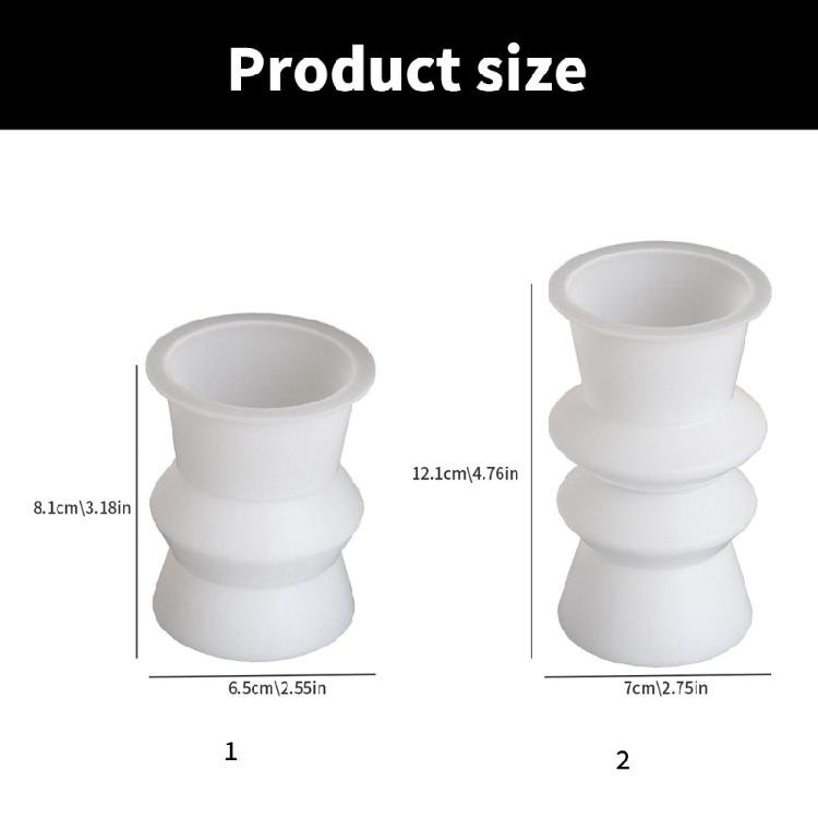 Silicone Handmade Molds Round Shape Craft Molds Candle Holder Molds Candle Stand Mold for Hand-Making Candle Holder