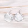 Irregular Round Drop Earrings for Women Simple Curved Frosted Allergy Resistant Piercing Earrings Jewelry