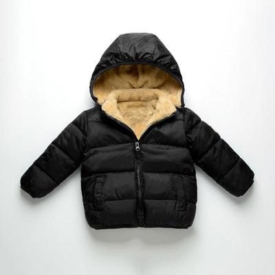 Kapuzenmantel aus Lammwolle mit Fleecefutter für Jungen und Mädchen für Herbst/Winter