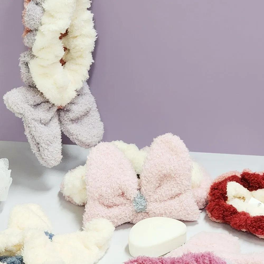 Large ribbon headband face wash