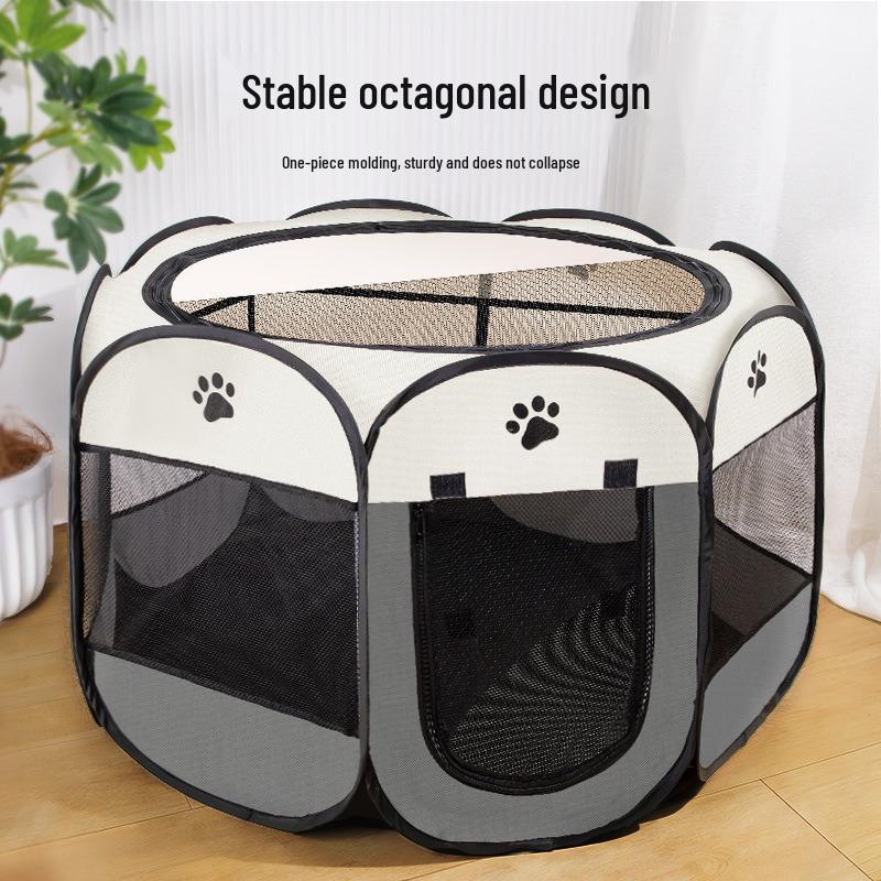 Universal Enclosed Pet Tent: Cat & Dog Nest with Octagonal Cage & Delivery Room Labor Kit