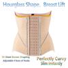 Luxurious Hourglass Waist Cincher: Abdominal Binder with Breast Support, 10 Steel Bones, 4 Rows, 13 Hooks for Postpartum Body Shaping.