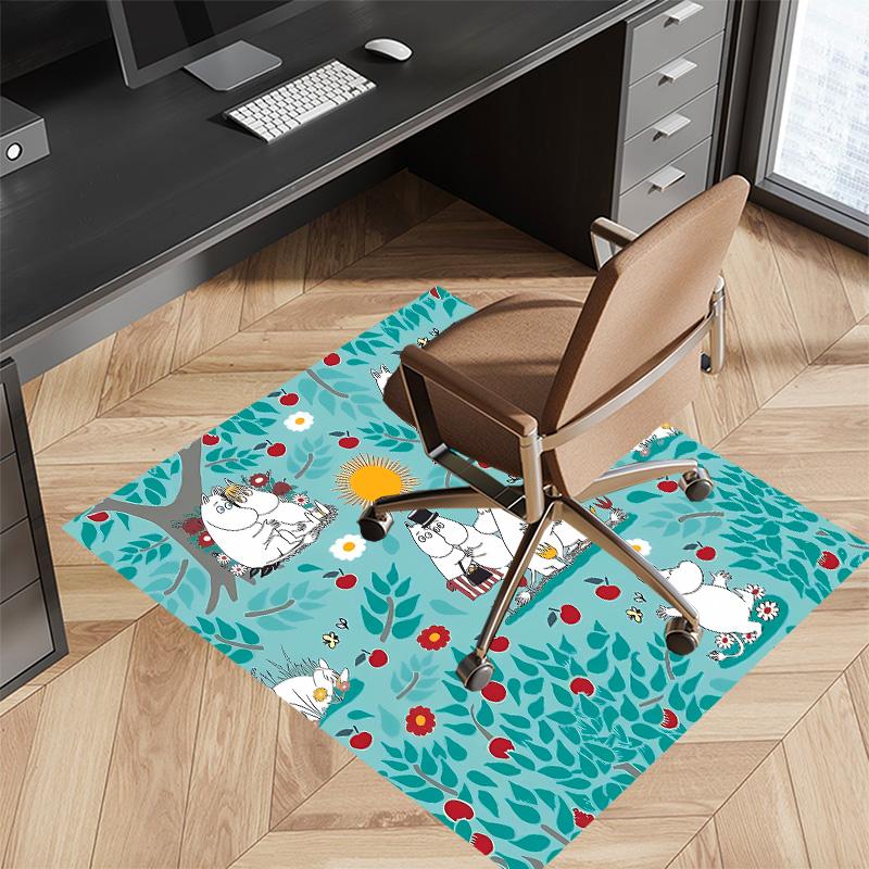 Moomin Cartoon Printed Absorbent Washable Carpet,Non-Slip Bathroom Mats,Kitchen Rugs,Living Room Entrance,Camping Picnic Rugs