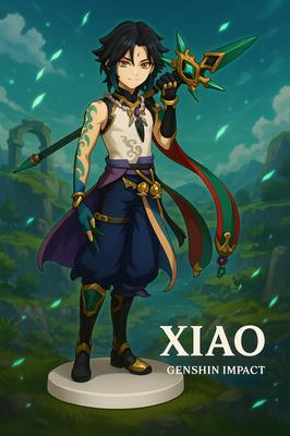 Figur Genshin Impact Krieger Xiao Genshin Impact Xiao Spielzeug Anime 20cm