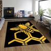 Crystal Velvet Bee Printed Area Rug Carpet for Bedroom Living Room Home Decor Rugs Mat Non Slip Mat Rug for Bedside