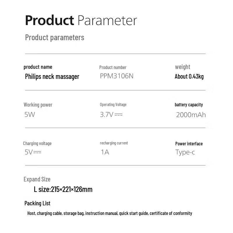 Philips PPM3106N Neck Massager with Heat
