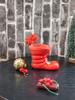 Santa Claus Ceramic Vase Christmas Decoration Miniature Model Photo Prop Flower Holder