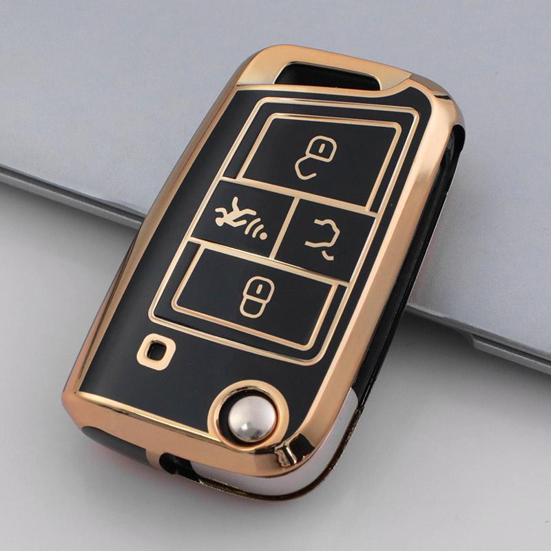 

Чехол-накладка для ключа автомобиля из ТПУ Пномпень для Volkswagen VW Golf 7 mk7 Seat Ibiza Leon FR 2 Altea Aztec для Skoda Octavia