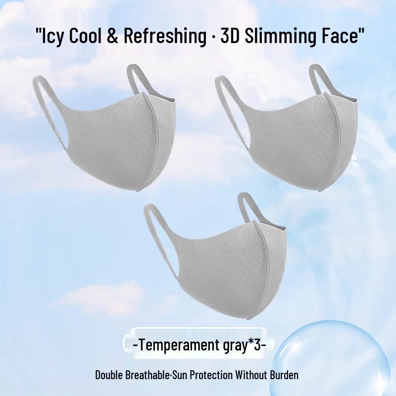 2025 Women's 3D Seamless Ice Silk Cycling Mask with UV Protection