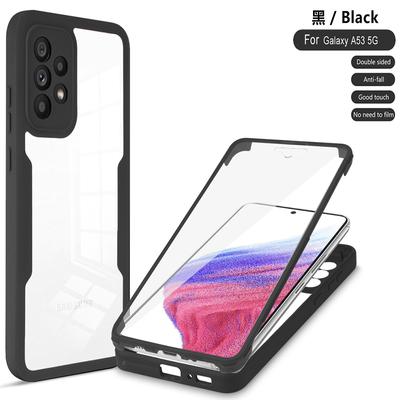 Samsung Galaxy A23 A25 A30 A51 A52 A53 A71 A72 A82 İçin 360 Derece Tam Gövde Telefon Kılıfı TPU Darbeye Dayanıklı Şeffaf Çift Taraflı Kılıf