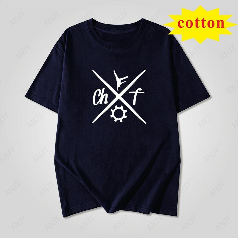 Minimalist Scissors Wine Glass Printed Short Sleeve Tshirt Line Pattern Unisex Casual Top