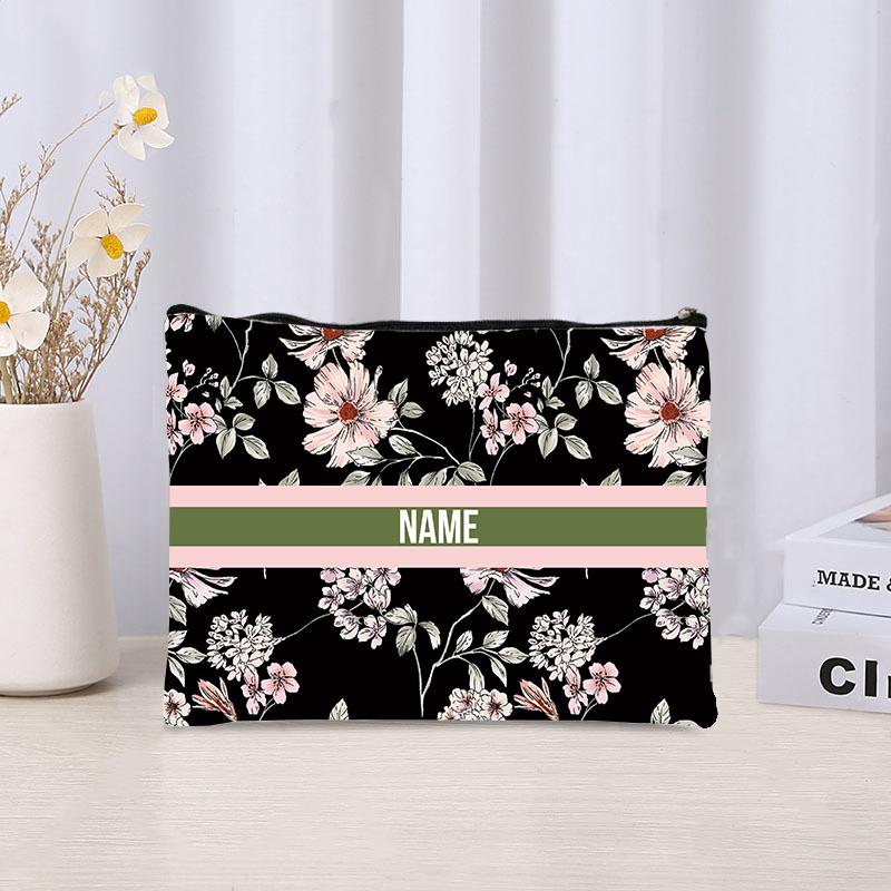 Personalized Full Print Custom Makeup Bag able Women's Products Environmentally Friendly Canvas Travel Storage Bag