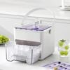 Large Capacity Ice Cube Maker with Storage Bin Shovel 50 Cube Ice Container BPA-Free Easy-Press Ice Cube Tray for Home Camping Party