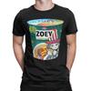 ZOEY Hamburger Ramyeon  Ramen Huntrix Men T Shirts Demon Hunters  Tees Short Sleeve O Neck T-Shirt Pure Cotton Summer Tops