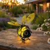 Decorative Solar Powered Lights Hanging Bee Lights, Metal Bouncy Spring Ornaments, Weatherproof Garden Lamps IP65 Waterproof Fairy for Outdoor