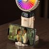 Portable Handheld Fan with Digital Display Rechargeable Battery USB Charging Adjustable Speed Small Outdoor Personal Fan for Travel and Office Use