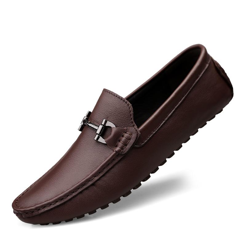Man Shoes Leather Genuine Summer Mens Moccasin Shoes Fashion Leather Loafer Shoes Men Luxury Big Size 38-47 Male Casual Footwear