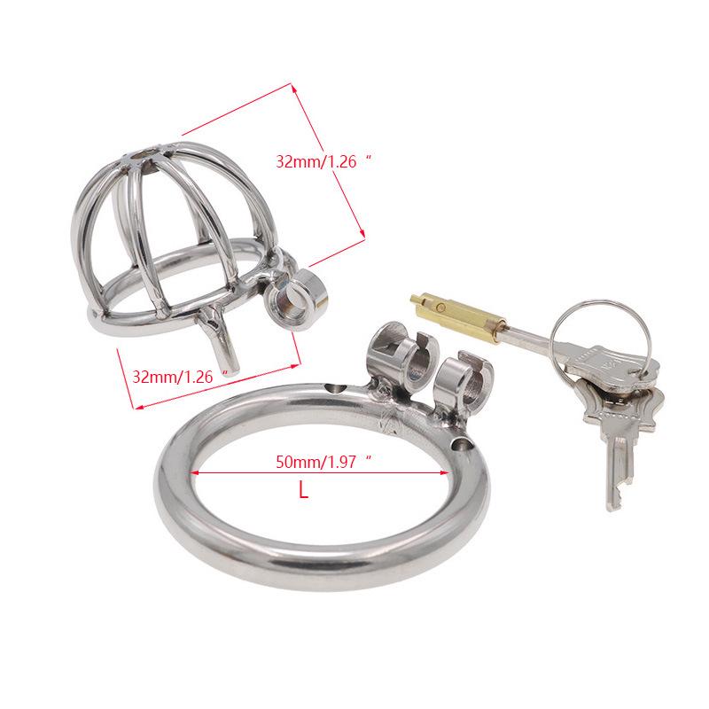 Chaqu Men's Hemisphere Chastity Cage Lock - Outward Wear Adult Device