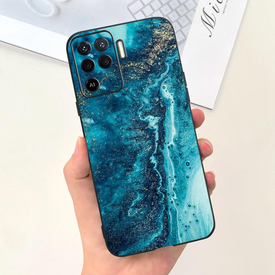 For OPPO Reno 5 Lite Case CPH2205 Popular Flower Soft Silicone Back Cover For OPPO A94 5G CPH2211 A 94 Reno 5Z Reno5 Lite Bumper