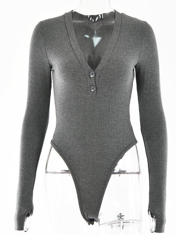 

Обтягивающая сексуальная женская хлопковая рубашка с длинными рукавами, осень 2022, v-образный вырез, полученная без ссылки на дизайн сексуальной женской футболки S серый