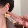 Exquisite Versatile Zircon Opal Three-pair Stud Earrings Women's Light Luxury Small Temperament Set Earrings Ear Jewelry
