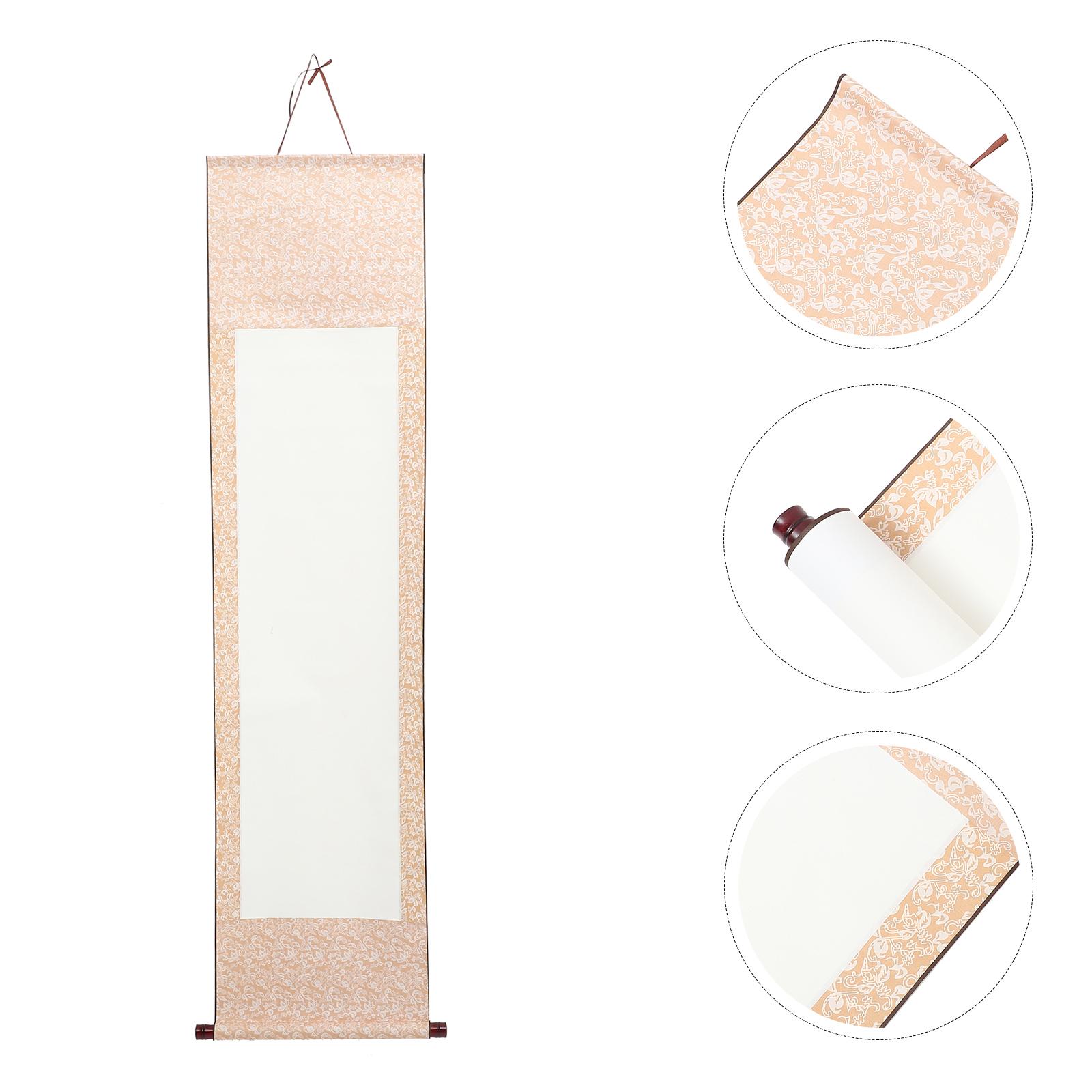 Blank Scroll Portable Rice Calligraphy Hanging Vertical Scrolls Chinese Xuan Paper Wall Scroll Painting Supply dorato