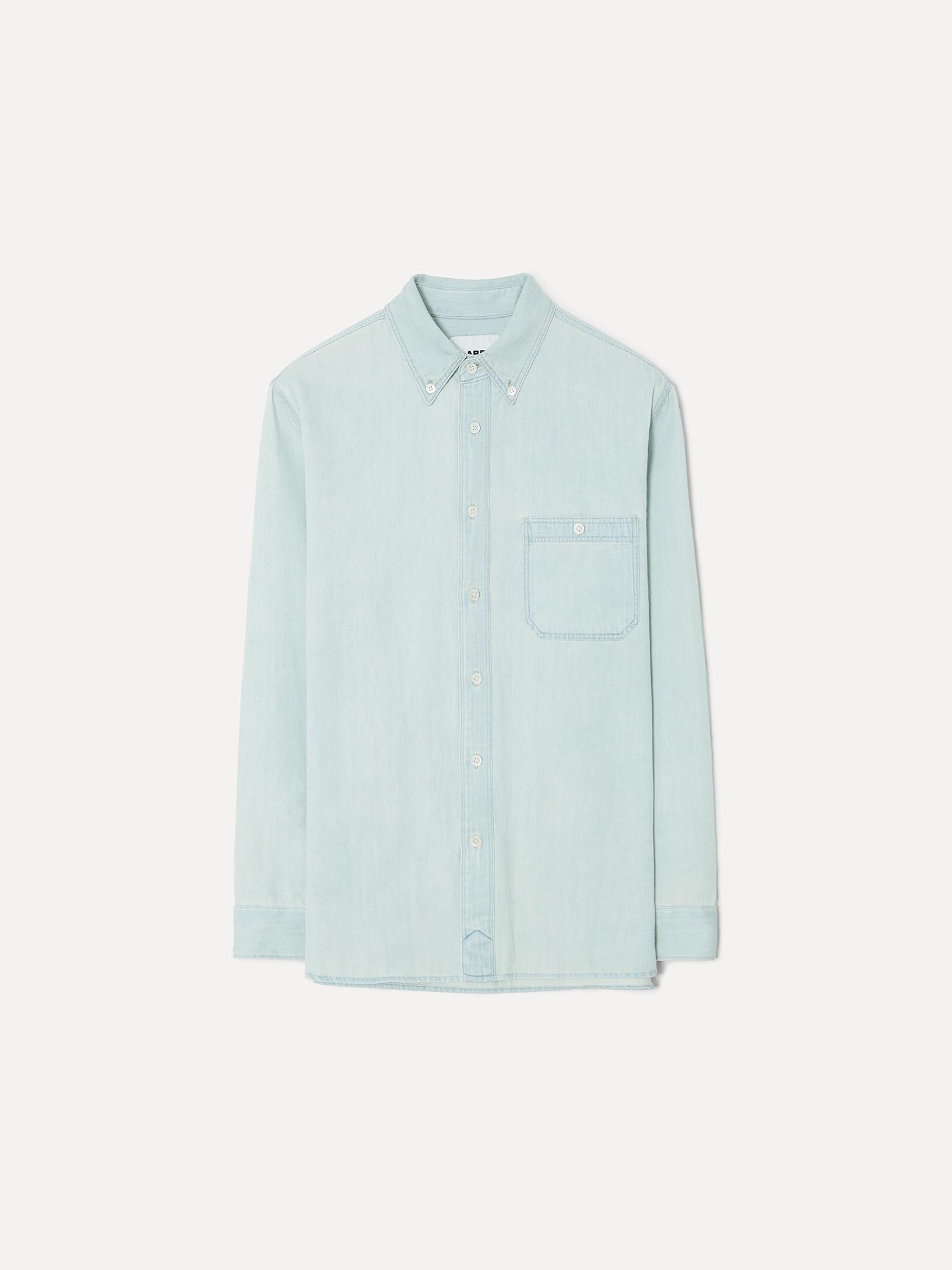 Label Archive W Tegan Washed Denim Shirt Emerald Blue 1