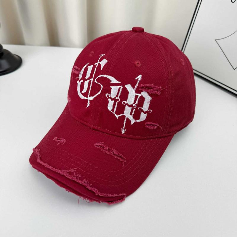 American Street Gothic Embroidered Cotton Baseball Cap With Adjustable Fit For Casual Wear