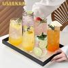 Irregular Juice Glass Cup,Mojito Bubble Glass Cups,Simple Cocktail Glasses Cups,Collins Cup,Glass Water Drinkware,Kitchen Tools