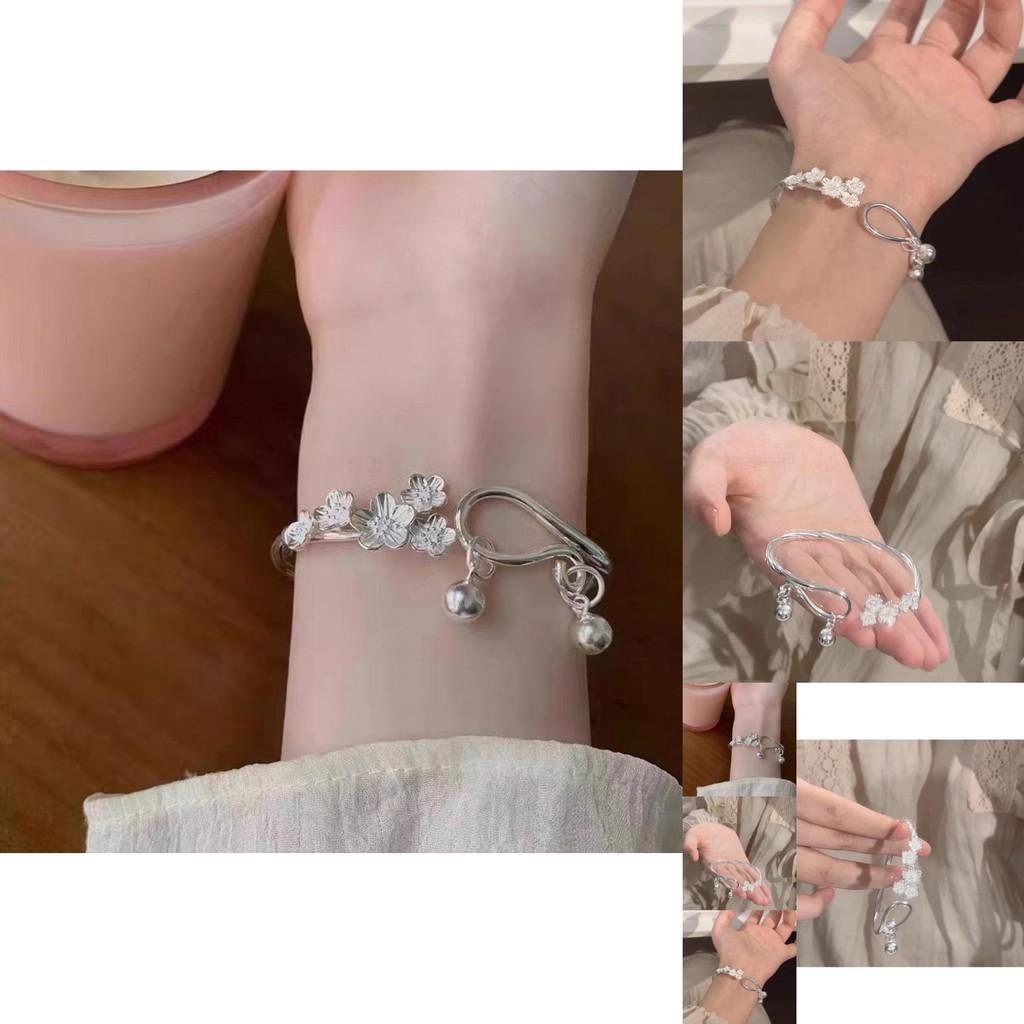 Elegant Lily Of The Valley Floral Bracelet Adjustable Delicate Spring Jewelry For Women