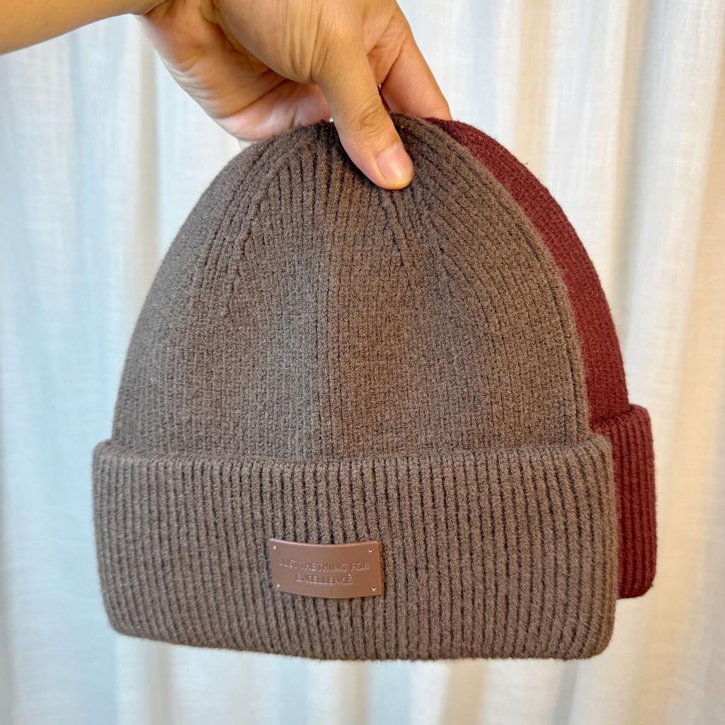 New Korean Style Thickened Cold Proof Woolen Hat for Men and Women Cycling Warm Knitted Hat Simple Pullover Hat