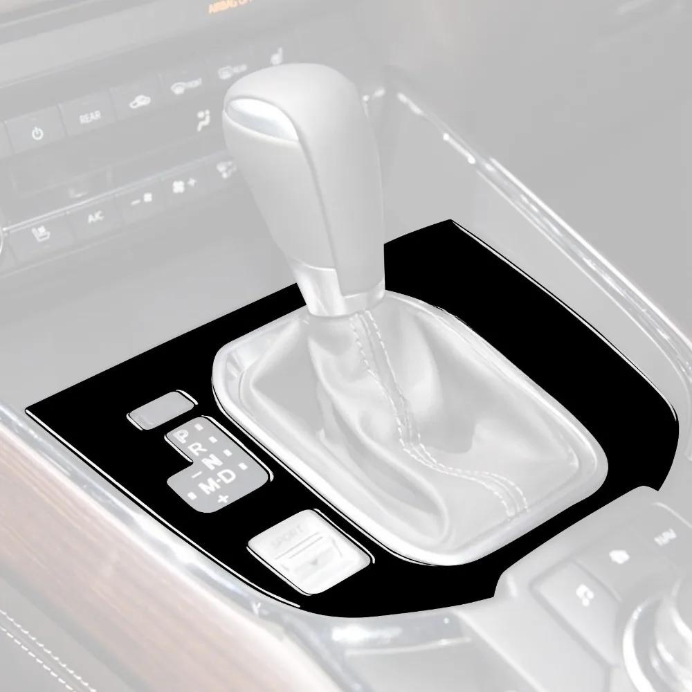 Premium Glossy Piano Black Console Gear Shift Panel Cover Trim for Mazda CX 9 2016 2025 Easy Installation Guaranteed
