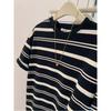 Plus Size 120.00kg Super Nice Black and White Stripe Short Sleeve T-shirt Women's Summer Loose Slimming Half Sleeve Chubby Girl Top Shirt