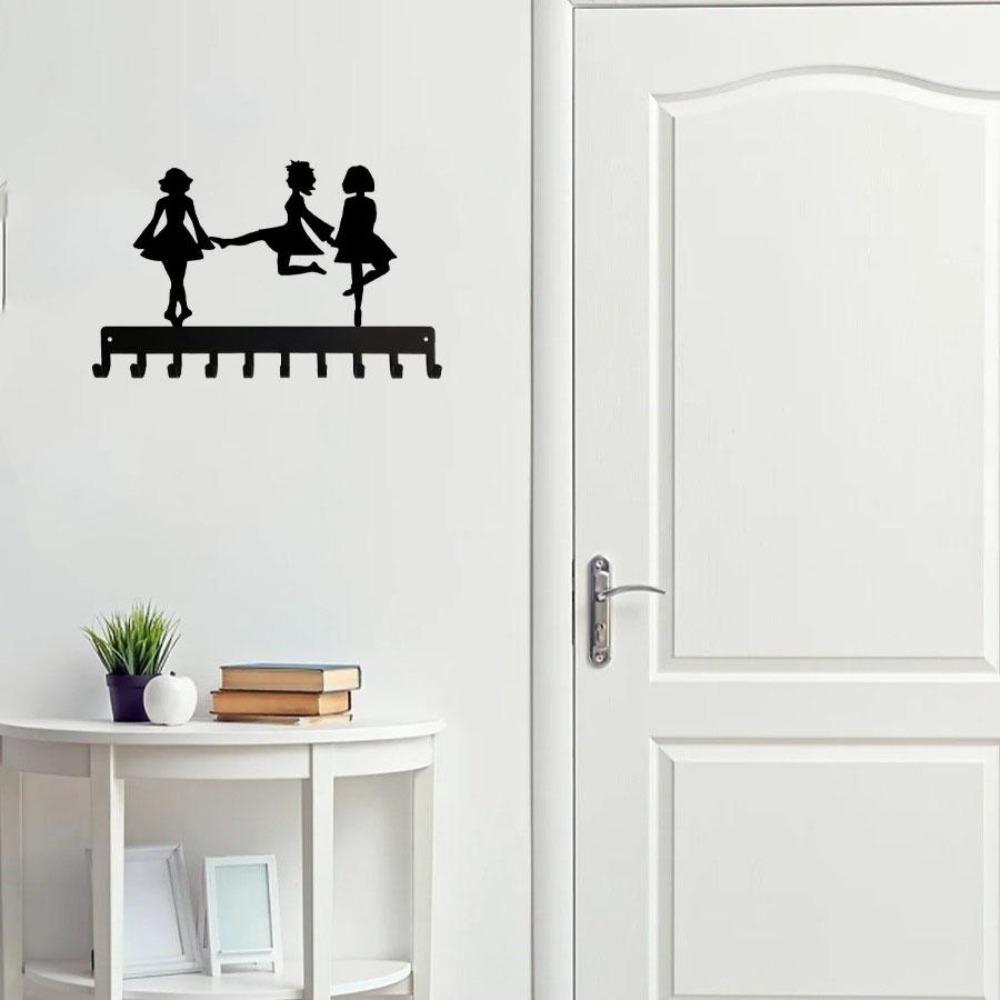 Appendi medaglie Danza Irlandese 37x21cm 10 Ganci Montaggio a Parete Espositore in Metallo